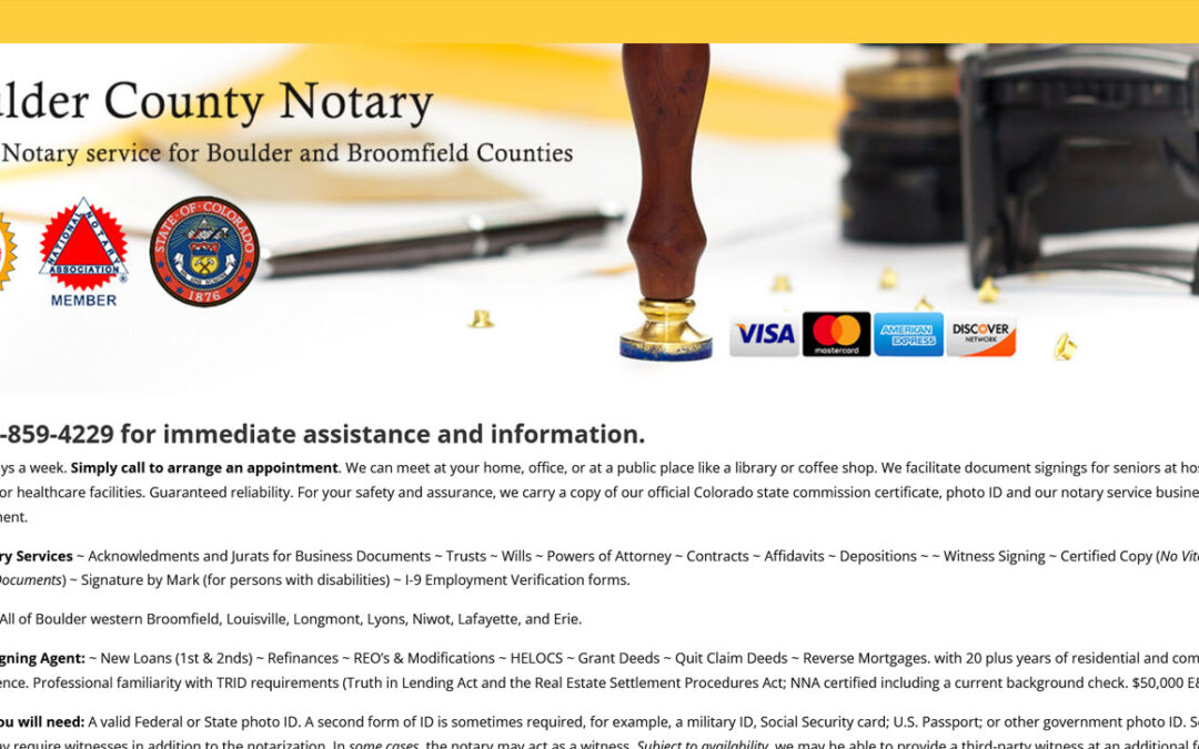 Boulder County Notary